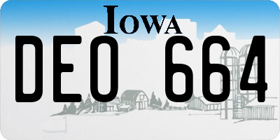 IA license plate DEO664