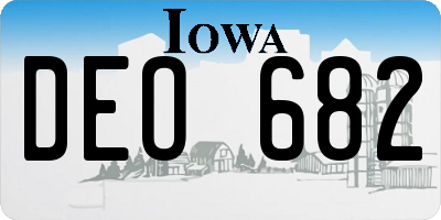 IA license plate DEO682