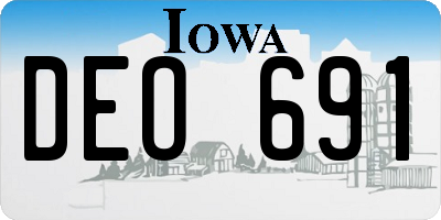 IA license plate DEO691