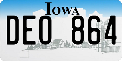 IA license plate DEO864