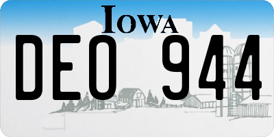 IA license plate DEO944