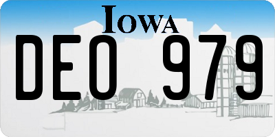 IA license plate DEO979