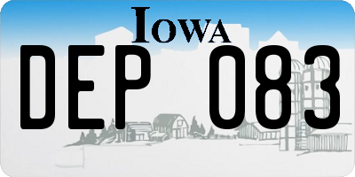 IA license plate DEP083