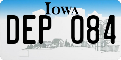 IA license plate DEP084