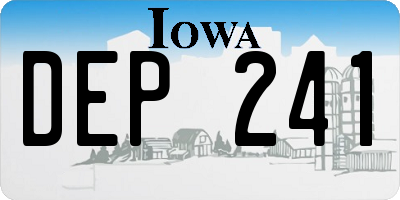 IA license plate DEP241
