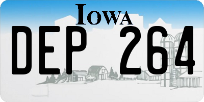 IA license plate DEP264