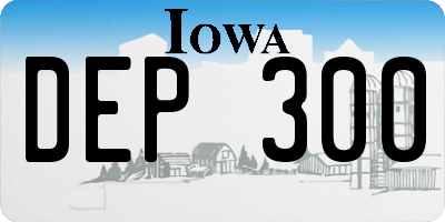 IA license plate DEP300