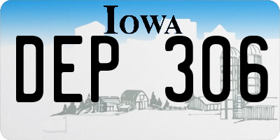 IA license plate DEP306