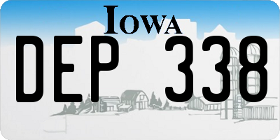 IA license plate DEP338