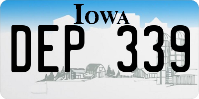 IA license plate DEP339