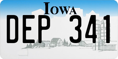 IA license plate DEP341