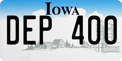 IA license plate DEP400