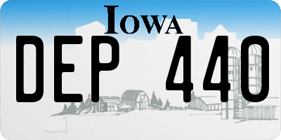 IA license plate DEP440