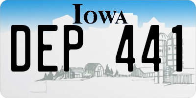 IA license plate DEP441