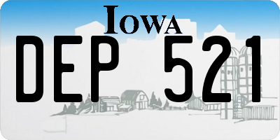 IA license plate DEP521