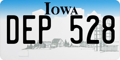 IA license plate DEP528