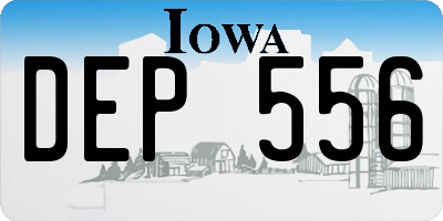 IA license plate DEP556