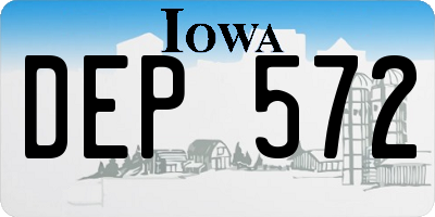 IA license plate DEP572