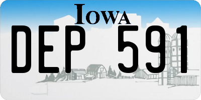 IA license plate DEP591