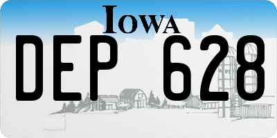 IA license plate DEP628