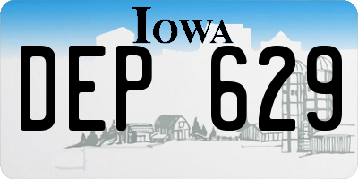 IA license plate DEP629