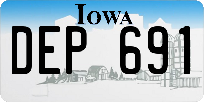 IA license plate DEP691