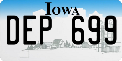 IA license plate DEP699