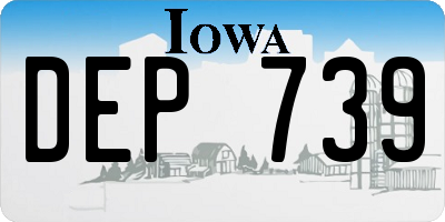 IA license plate DEP739