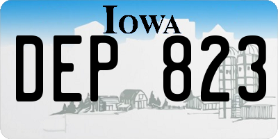 IA license plate DEP823