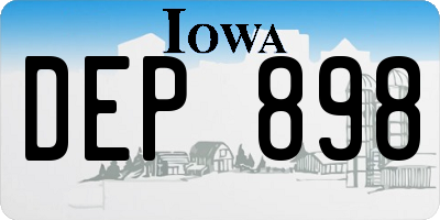 IA license plate DEP898