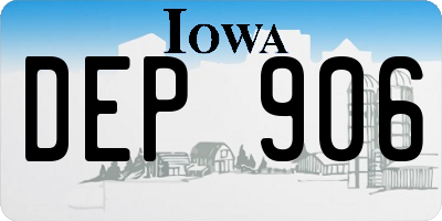 IA license plate DEP906