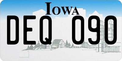 IA license plate DEQ090