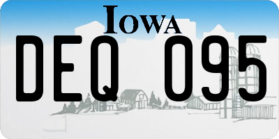 IA license plate DEQ095