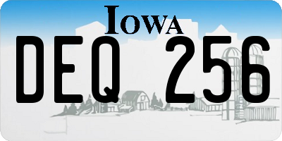 IA license plate DEQ256