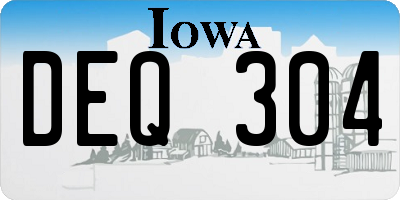 IA license plate DEQ304