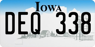 IA license plate DEQ338