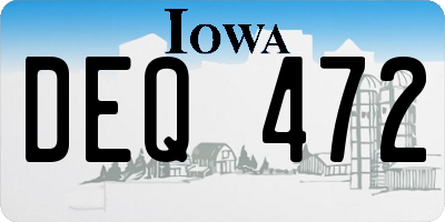 IA license plate DEQ472