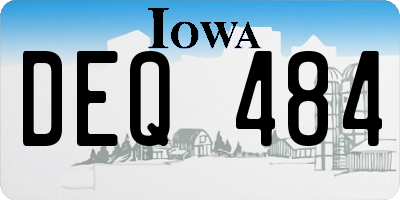 IA license plate DEQ484