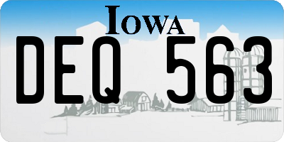 IA license plate DEQ563
