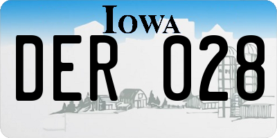 IA license plate DER028