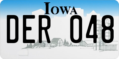 IA license plate DER048