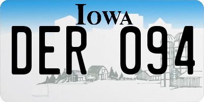 IA license plate DER094