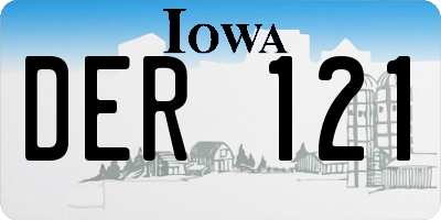 IA license plate DER121