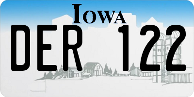 IA license plate DER122