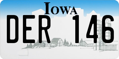 IA license plate DER146