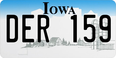 IA license plate DER159