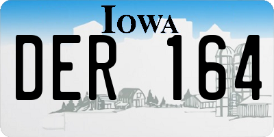 IA license plate DER164