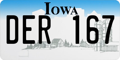 IA license plate DER167