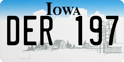 IA license plate DER197