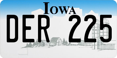 IA license plate DER225